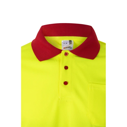 VL VULCAN LARGE. Kétszínű, bird-eye pólóing (160g/m²) hosszú ujjal, poliészterből (100%)