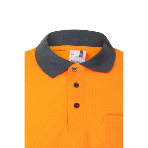 VL VULCAN LARGE. Kétszínű, bird-eye pólóing (160g/m²) hosszú ujjal, poliészterből (100%)