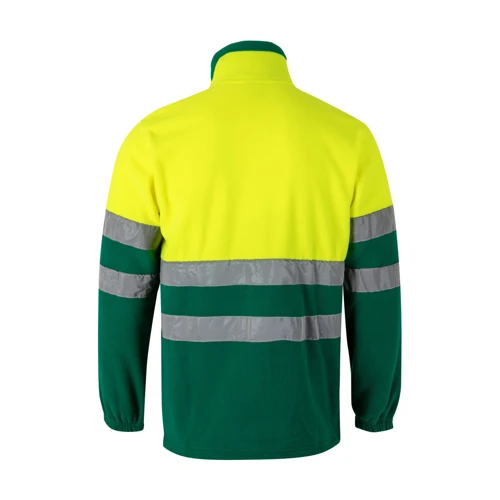 VL EROS. Kétszínű gyapjú kabát (280g/m²), poliészterből (100%) Fekete Sárga 