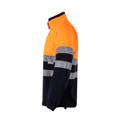 VL EROS. Kétszínű gyapjú kabát (280g/m²), poliészterből (100%) Fekete Sárga 