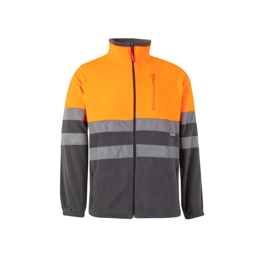 VL EROS LARGE. Kéttónusú gyapjú dzseki (280g/m²), poliészterből (100%) Szürke Narancssárga 