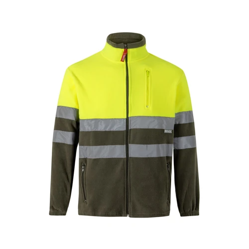 VL EROS LARGE. Kéttónusú gyapjú dzseki (280g/m²), poliészterből (100%) Szürke Narancssárga 