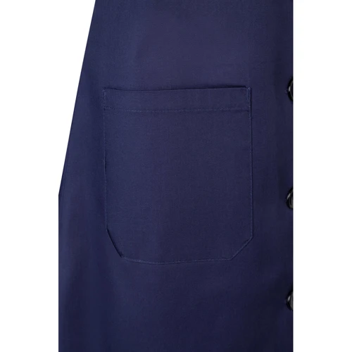 VL RAMA. Hosszú ujjú bordázott szövet konyhaköpeny (175g/m²), pamut twill (35%) és poliészter (65%)