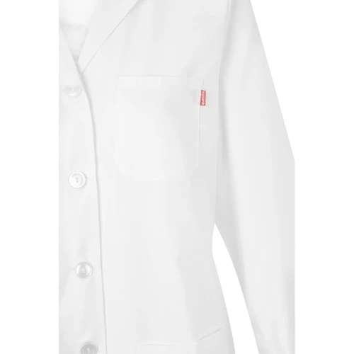 VL RAMA. Hosszú ujjú bordázott szövet konyhaköpeny (175g/m²), pamut twill (35%) és poliészter (65%)