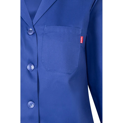VL RAMA. Hosszú ujjú bordázott szövet konyhaköpeny (175g/m²), pamut twill (35%) és poliészter (65%)