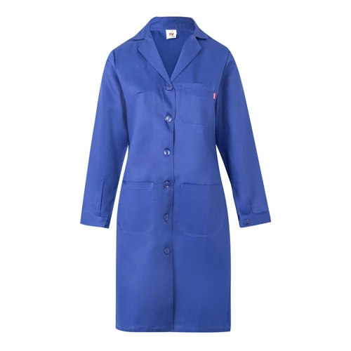 VL RAMA. Hosszú ujjú bordázott szövet konyhaköpeny (175g/m²), pamut twill (35%) és poliészter (65%)