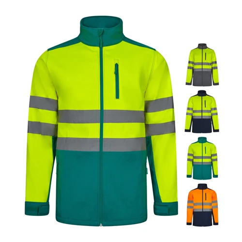 VL HESTIA. Kéttónusú soft shell dzseki (280g/m²), poliészterből (96%) és elasztánból (4%) Kék Sárga 