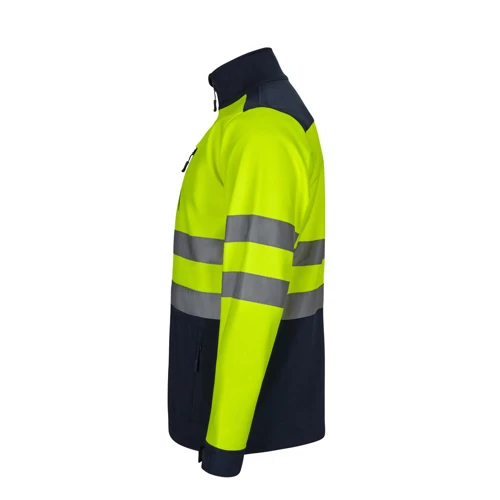 VL HESTIA LARGE. Kéttónusú soft shell kabát (280g/m²), gyapjú béléssel és TPU membránnal, poliészterből (96%) és elasztánból (4%) Kék Sárga 