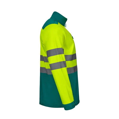 VL HESTIA LARGE. Kéttónusú soft shell kabát (280g/m²), gyapjú béléssel és TPU membránnal, poliészterből (96%) és elasztánból (4%) Kék Sárga 