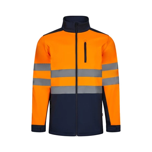 VL HESTIA LARGE. Kéttónusú soft shell kabát (280g/m²), gyapjú béléssel és TPU membránnal, poliészterből (96%) és elasztánból (4%) Kék Sárga 