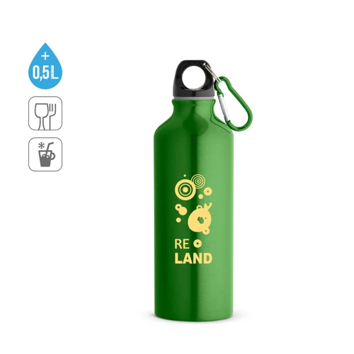 RE-LANDSCAPE M. Újrahasznosított alumínium (100% rAL) palack karabinerrel 530 ml