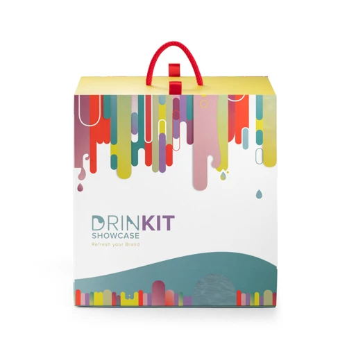 DRINKIT SHOWCASE. Emblémázott ital tároló bemutatókészlet Vegyes színek 