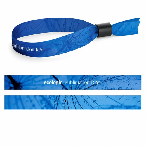 Nyomtatott minta SUBLIMATION Slim II (15 mm) nyakpánt újrahasznosított poliészterből (100% rPET) 301 - Fehér 