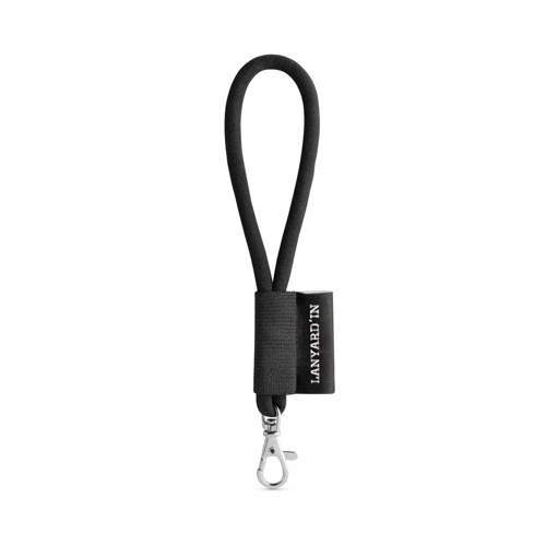 75090. SET Lanyard TUBE Short (Ø 7 mm) 9 mm-es karabinerrel 300 - Fekete 