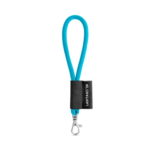 75090. SET Lanyard TUBE Short (Ø 7 mm) 9 mm-es karabinerrel 304 - Világoskék 