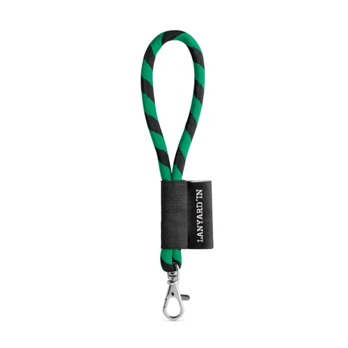75090. SET Lanyard TUBE Short (Ø 7 mm) 9 mm-es karabinerrel Fekete Zöld 