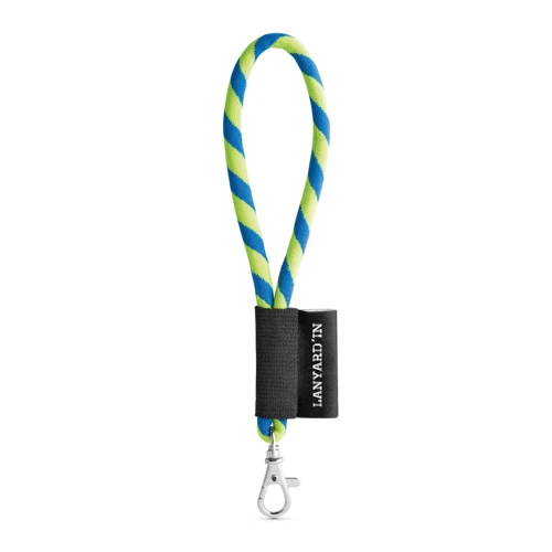 75090. SET Lanyard TUBE Short (Ø 7 mm) 9 mm-es karabinerrel Hexakróm sárga Királykék 