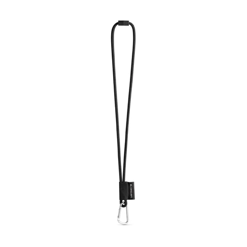 75091. SET Lanyard NAUTIC Long (Ø 7 mm) 55 mm-es D-alakú karabinerrel és Ø 7 mm-es biztonsági csattal 300 - Fekete 