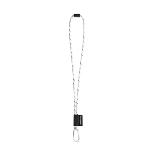 75091. SET Lanyard NAUTIC Long (Ø 7 mm) 55 mm-es D-alakú karabinerrel és Ø 7 mm-es biztonsági csattal 301 - Fehér 