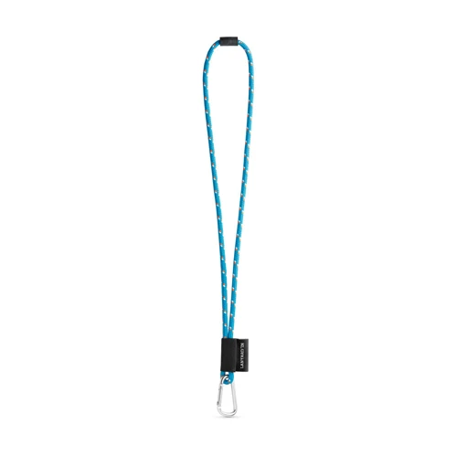 75091. SET Lanyard NAUTIC Long (Ø 7 mm) 55 mm-es D-alakú karabinerrel és Ø 7 mm-es biztonsági csattal 304 - Világoskék 