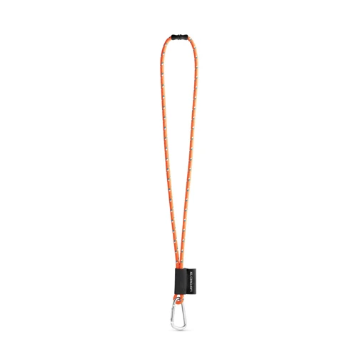 75091. SET Lanyard NAUTIC Long (Ø 7 mm) 55 mm-es D-alakú karabinerrel és Ø 7 mm-es biztonsági csattal Hexakróm Narancssárga 