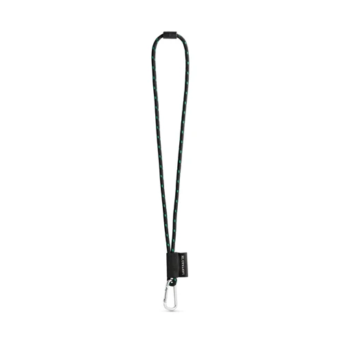 75091. SET Lanyard NAUTIC Long (Ø 7 mm) 55 mm-es D-alakú karabinerrel és Ø 7 mm-es biztonsági csattal Fekete Zöld 