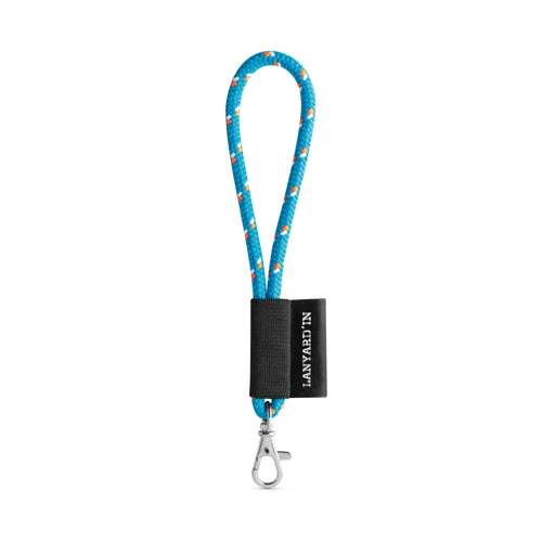 75092. SET Lanyard NAUTIC Short (Ø 7 mm) nyakpánt 9 mm-es karabinerrel 304 - Világoskék 