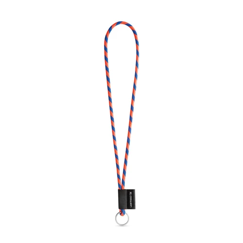 75093. SET Lanyard TUBE Long (Ø 7 mm) Gyűrűvel Ø 32 mm Hexakróm Narancssárga Királykék 