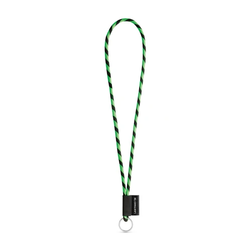 75093. SET Lanyard TUBE Long (Ø 7 mm) Gyűrűvel Ø 32 mm Hexachrom zöld Fekete 