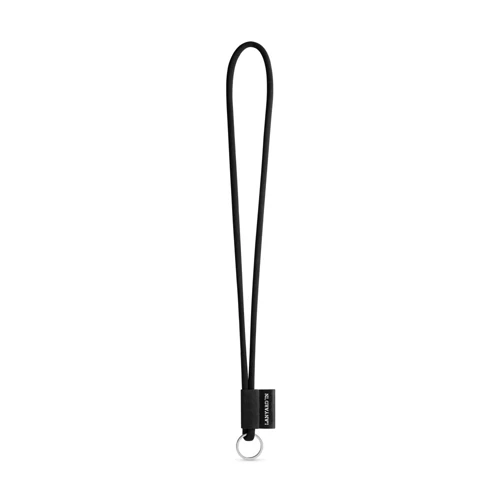 75093. SET Lanyard TUBE Long (Ø 7 mm) Gyűrűvel Ø 32 mm 300 - Fekete 