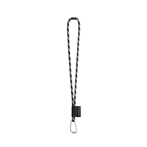 SET Lanyard TUBE Long (Ø 7 mm) 55 mm-es D-alakú karabinerrel és Ø 7 mm-es biztonsági csattal Hexakróm sárga Fekete 