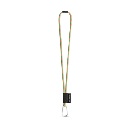 SET Lanyard TUBE Long (Ø 7 mm) 55 mm-es D-alakú karabinerrel és Ø 7 mm-es biztonsági csattal Hexachrom zöld Narancssárga 