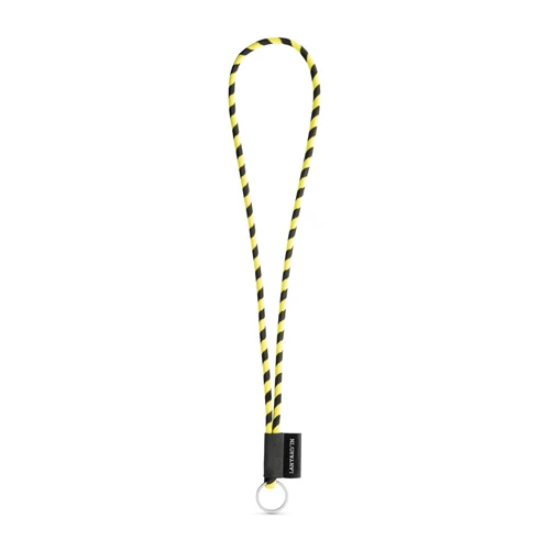 SET Lanyard TUBE Long (Ø 7 mm) Gyűrűvel Ø 32 mm Hexakróm sárga Fekete 