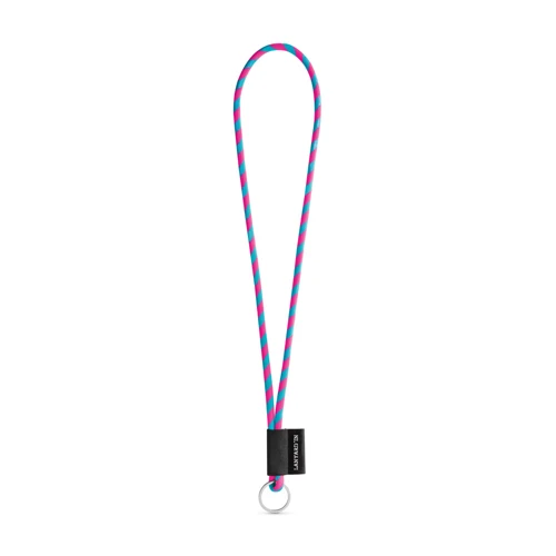 SET Lanyard TUBE Long (Ø 7 mm) Gyűrűvel Ø 32 mm Hexakróm rózsaszín Világoskék 