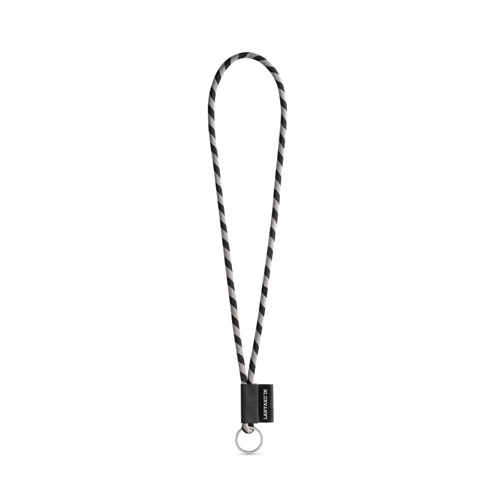 SET Lanyard TUBE Long (Ø 7 mm) Gyűrűvel Ø 32 mm Fekete Rózsaszín 