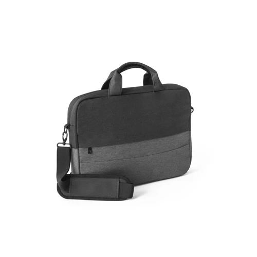 GENOA. Párnázott laptop táska 600D nagy denzitású újrahasznosított poliészterből 15" Szürke 