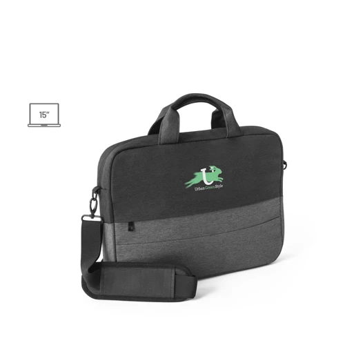 GENOA. Párnázott laptop táska 600D nagy denzitású újrahasznosított poliészterből 15" Kék 