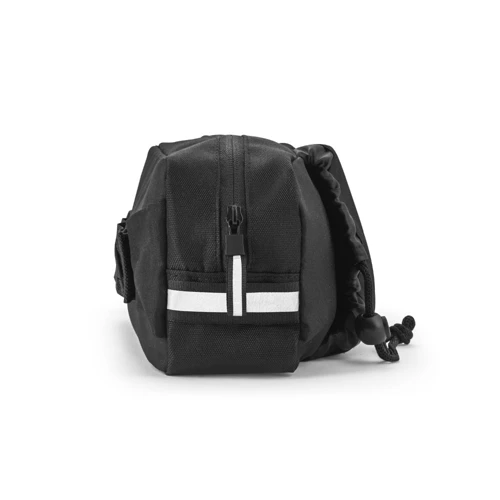 DELFOS POUCH. 300D újrahasznosított poliészterből és 600D újrahasznosított poliészterből övtáska fényvisszaverő elemekkel