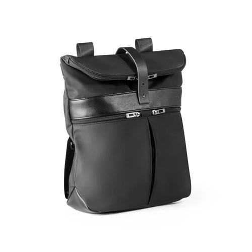 ROVER BACKPACK. Mikroszálas és PU hátizsák Fekete 