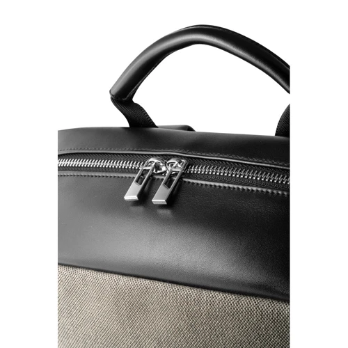DIVERGENT BACKPACK II. Hátizsák laptophoz 15.6'' méretig szövetből és PU-ból Bézs 