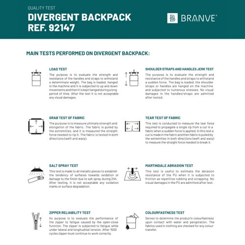 DIVERGENT BACKPACK II. Hátizsák laptophoz 15.6'' méretig szövetből és PU-ból Bézs 