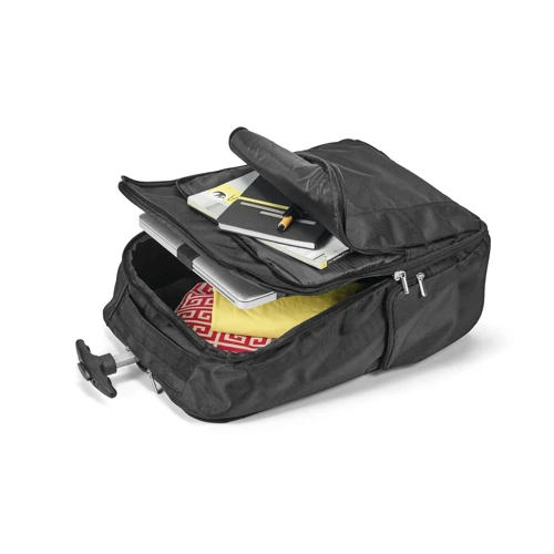 AVENIR. Laptop trolley hátizsák 17'' 1680D és 300D poliészter anyagból Fekete 