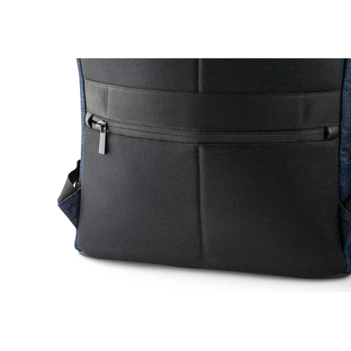 DIVERGENT BACKPACK I. Laptop hátizsák 15'6'' méretig farmer és PU anyagból Sötétkék 