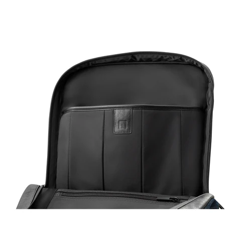 DIVERGENT BACKPACK I. Laptop hátizsák 15'6'' méretig farmer és PU anyagból Sötétkék 