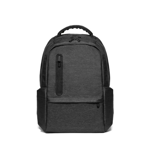 RE-BOSTON. Vízálló, 2Tone újrahasznosított nylon laptop hátizsák 210D rekesszel Fekete 