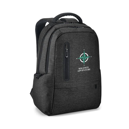 RE-BOSTON. Vízálló, 2Tone újrahasznosított nylon laptop hátizsák 210D rekesszel Fekete 