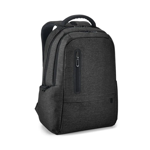 RE-BOSTON. Vízálló, 2Tone újrahasznosított nylon laptop hátizsák 210D rekesszel Fekete 