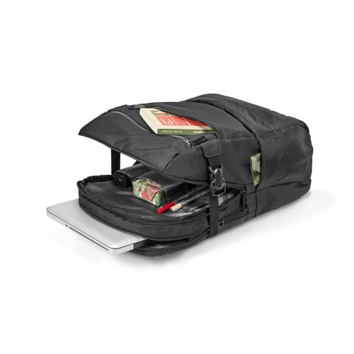 ZIPPERS BPACK. Laptop-hátizsák 15.6'' 840D és 300D poliészter és 840D jacquard Fekete 