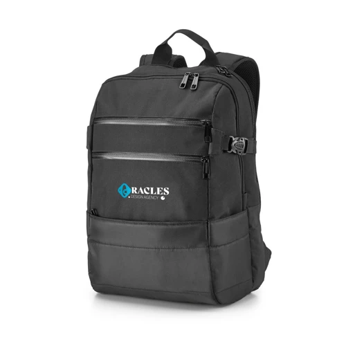 ZIPPERS BPACK. Laptop-hátizsák 15.6'' 840D és 300D poliészter és 840D jacquard Fekete 