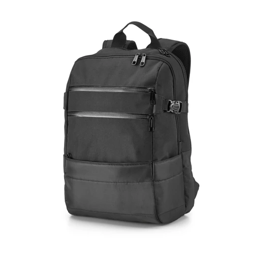 ZIPPERS BPACK. Laptop-hátizsák 15.6'' 840D és 300D poliészter és 840D jacquard Fekete 